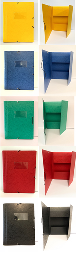 Gummibandmappe Presspan A4 mit Fenster 