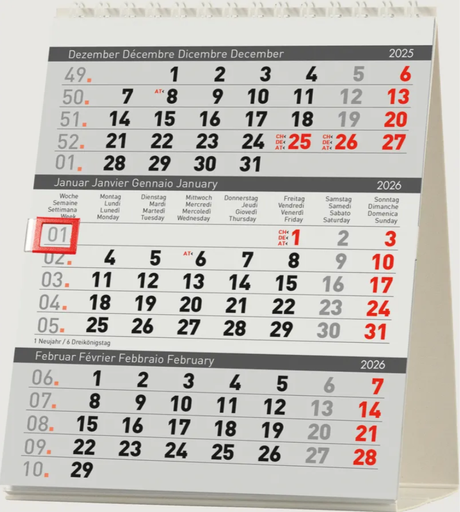 [AG480120] Tischkalender Desktop Delta 2026