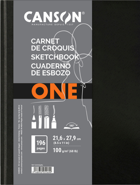 [94.237] Carnet de croquis Canson  One 196 fles,100g/m2, 21.6 x 27.9 cm