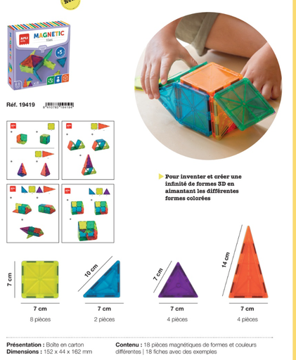 [90.504] Jeu magnétique figures 18 pièces  Apli