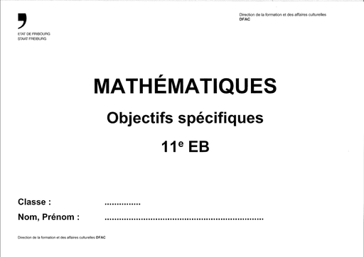 [12929] Mathématiques Objectifs spécifiques 11e EB