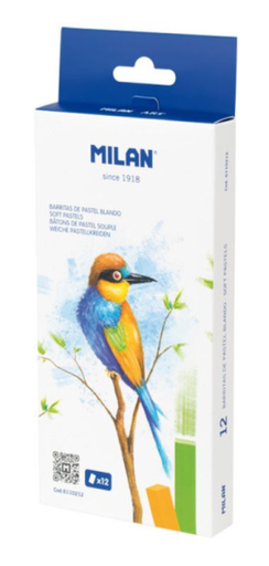 [91.504] Craies tendres 12 couleurs pastel  Milan