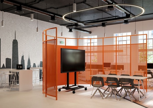 Set écran tactile ViewSonic IFP 4K UHD sur chariot motorisé