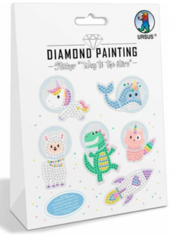 [74.164] Painting Sticker "Animal Way to the Stars"-pierres de diamant assorties en couleurs différentes 
