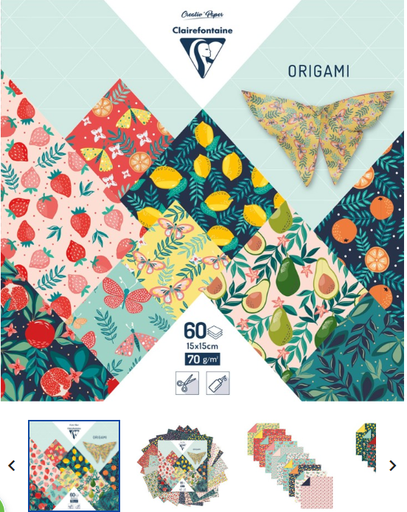 [94.736.1] Papier à plier 15x15 cm, 70 g/m2, 60 fles