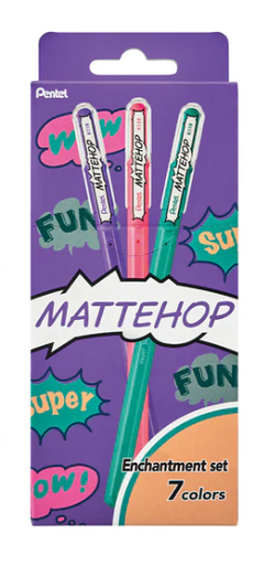 [67.405] Hybrid Roller Gel Mattehop 1.0mm - 7er-Set