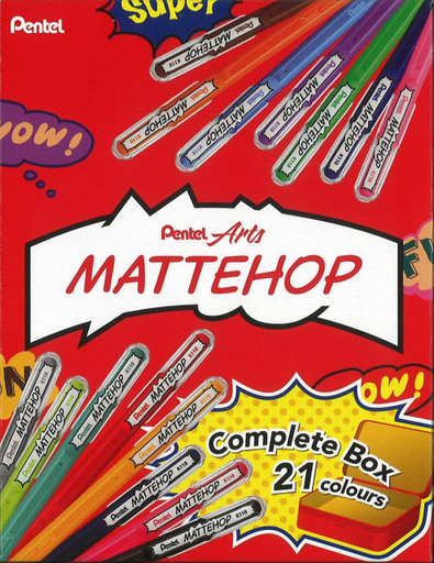 [67.406] Hybrid Roller Gel Mattehop 1.0mm - boîte en tôle de 21 pces